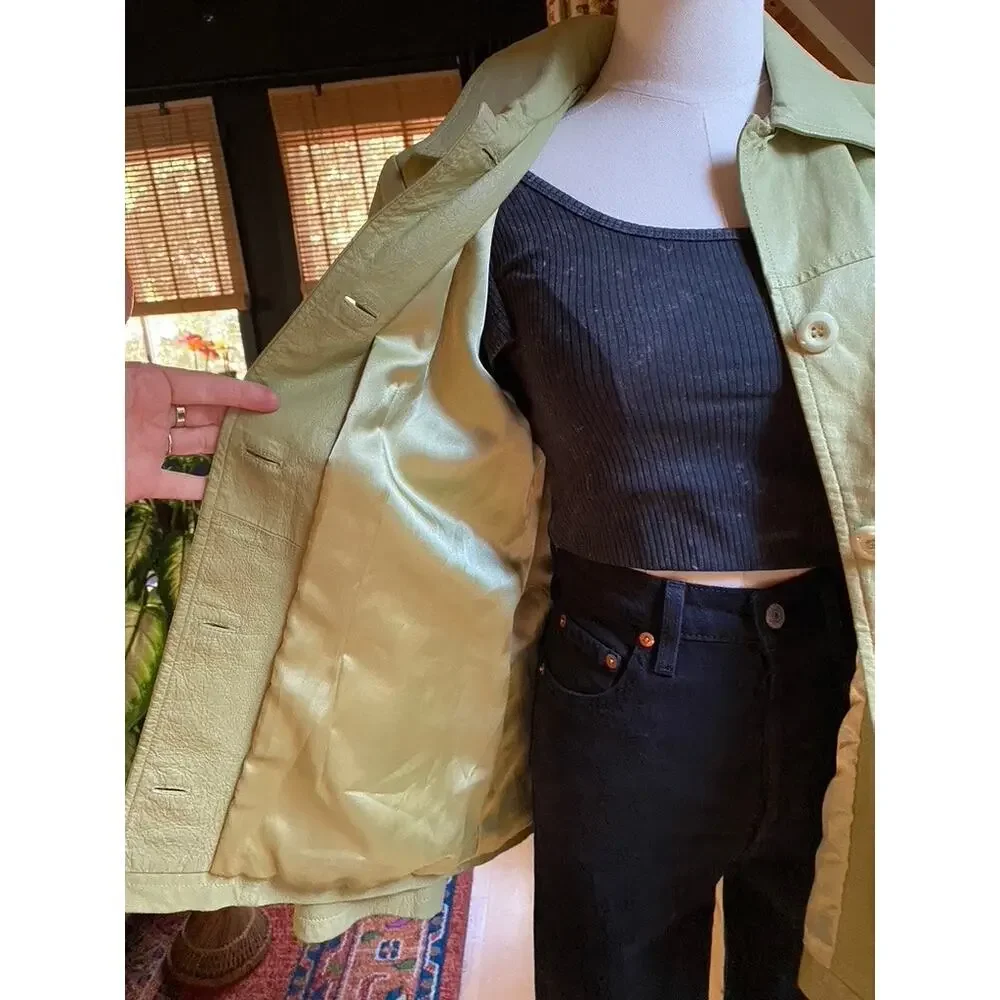 Green Leather Jacket Vintage